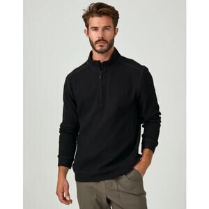7 Diamonds Men's Restoration 1/4 Zip Black Pullover, Size 2X